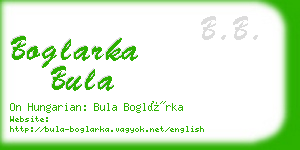 boglarka bula business card